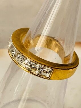 Swarovski Gold Plated Crystal Band Ring